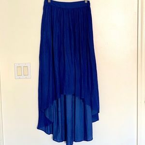 Zara Basic Royal Blue high-Low Skirt